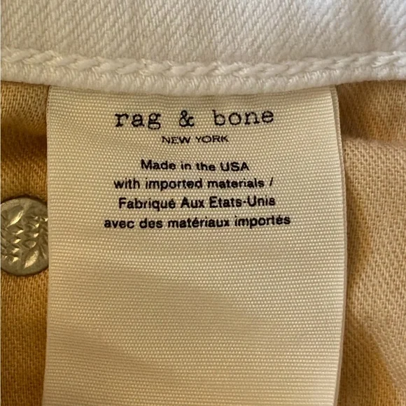 rag & bone Dre Capri Jeans in White Women’s Size 25 - Picture 11 of 11